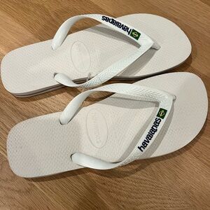 Havaianas White Flip Flops
